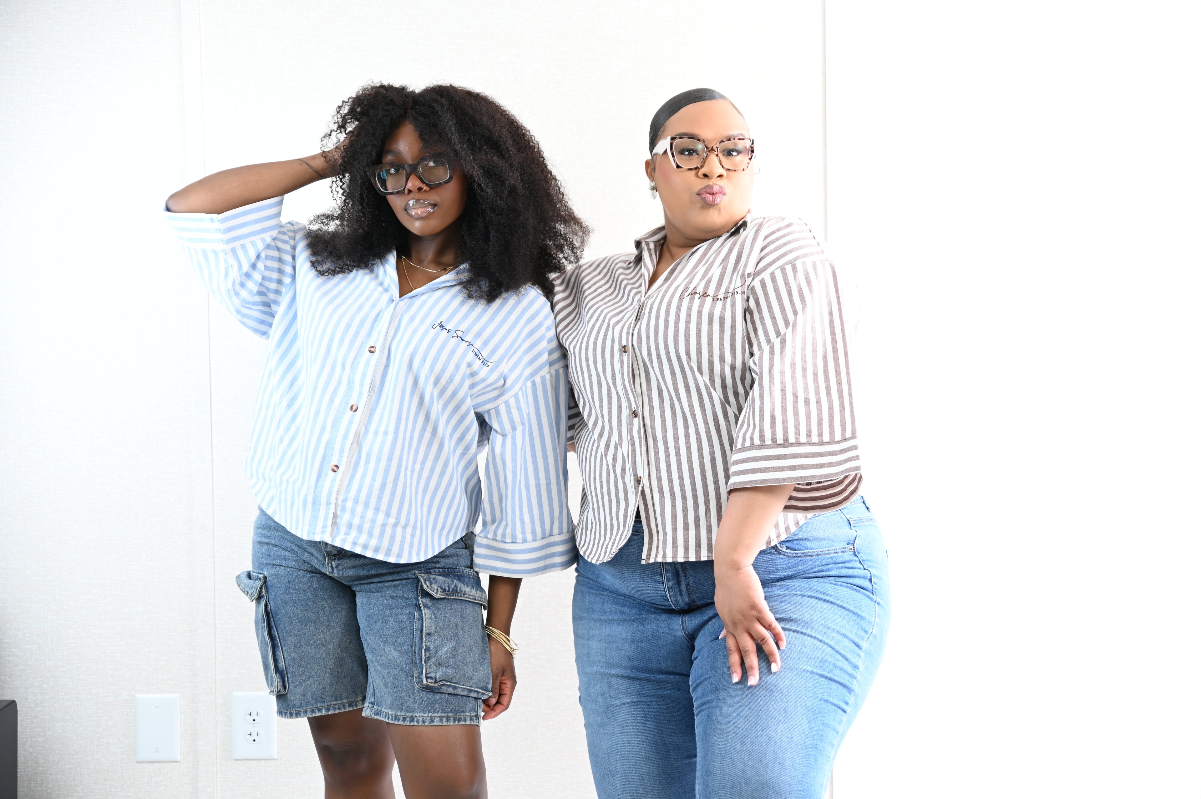 Jesus Saves/Chosen Striped Top