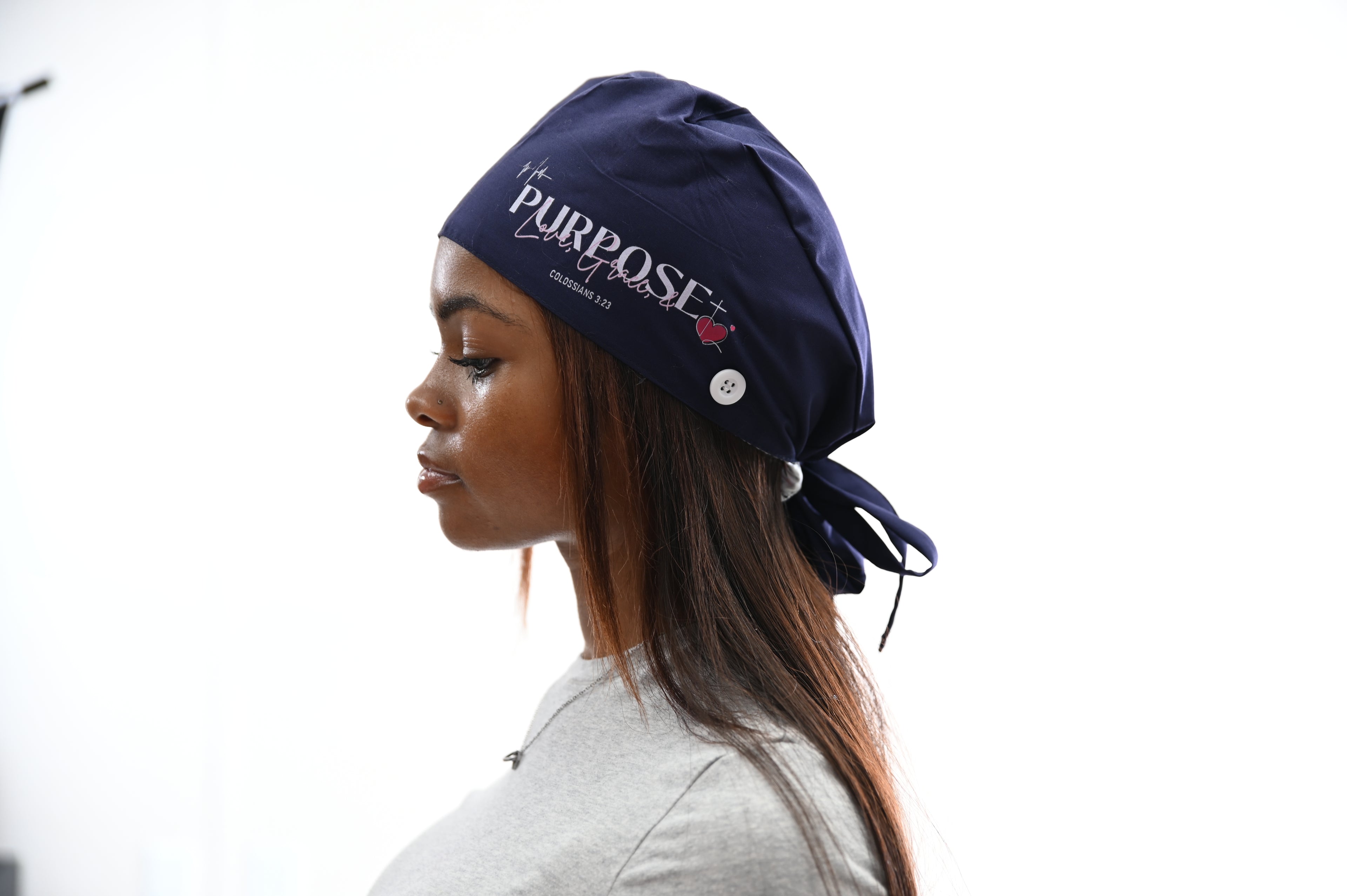 Love, Grace, & Purpose Colossians 3:23 Nurse Caps