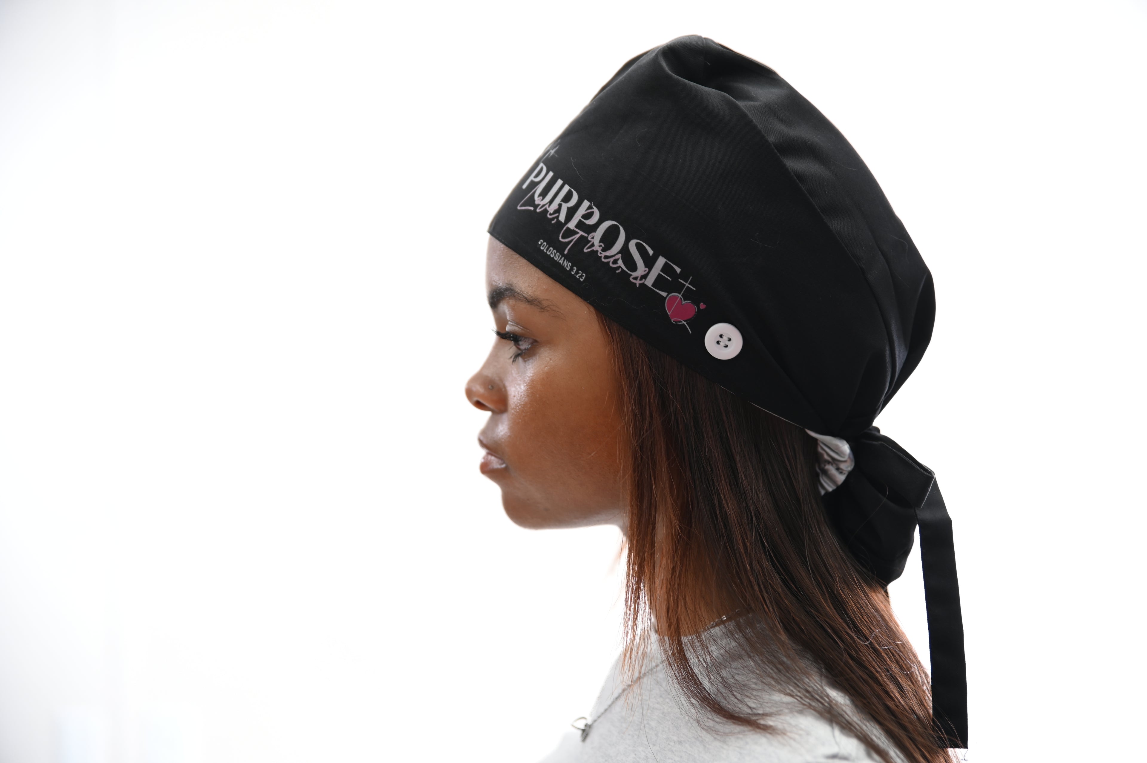 Love, Grace, & Purpose Colossians 3:23 Nurse Caps